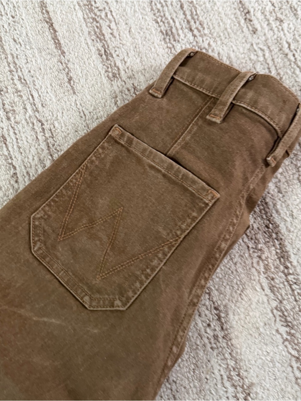Wrangler Wide Leg Crop Utility Jean in Falcon Brown - Picture 6 of 6